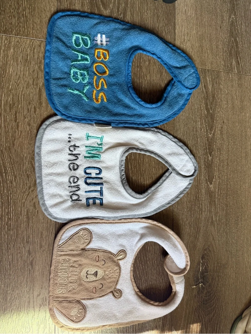 Baby Boy Bib Bundle 3 Pack | Cute Embroidered Baby Bibs